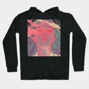 Pink Retro Anime Girl Hot Titan Hoodie